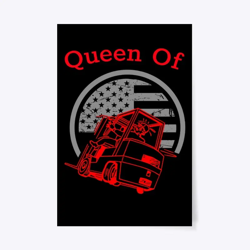 Queen of Forklift Red