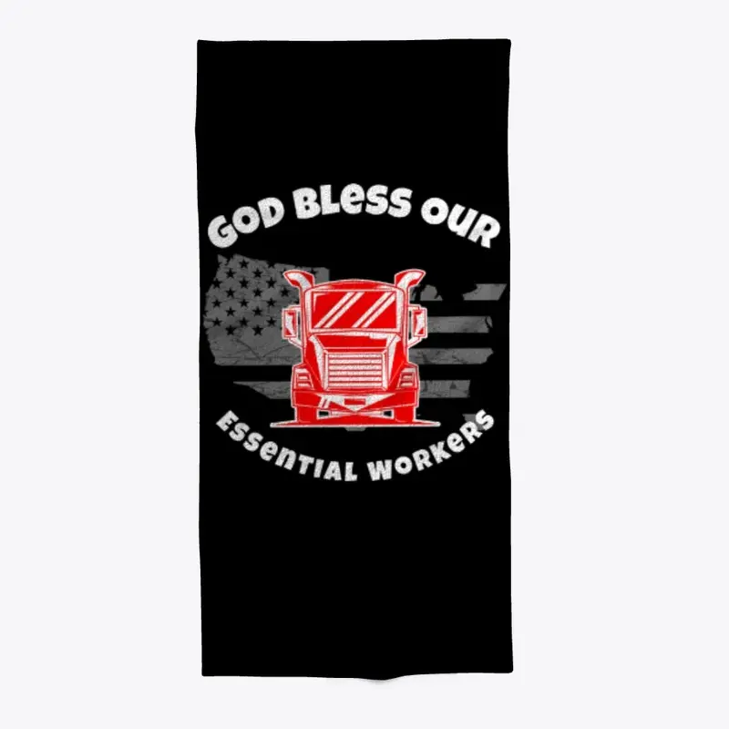 Trucker, God Bless Essential Workers RW