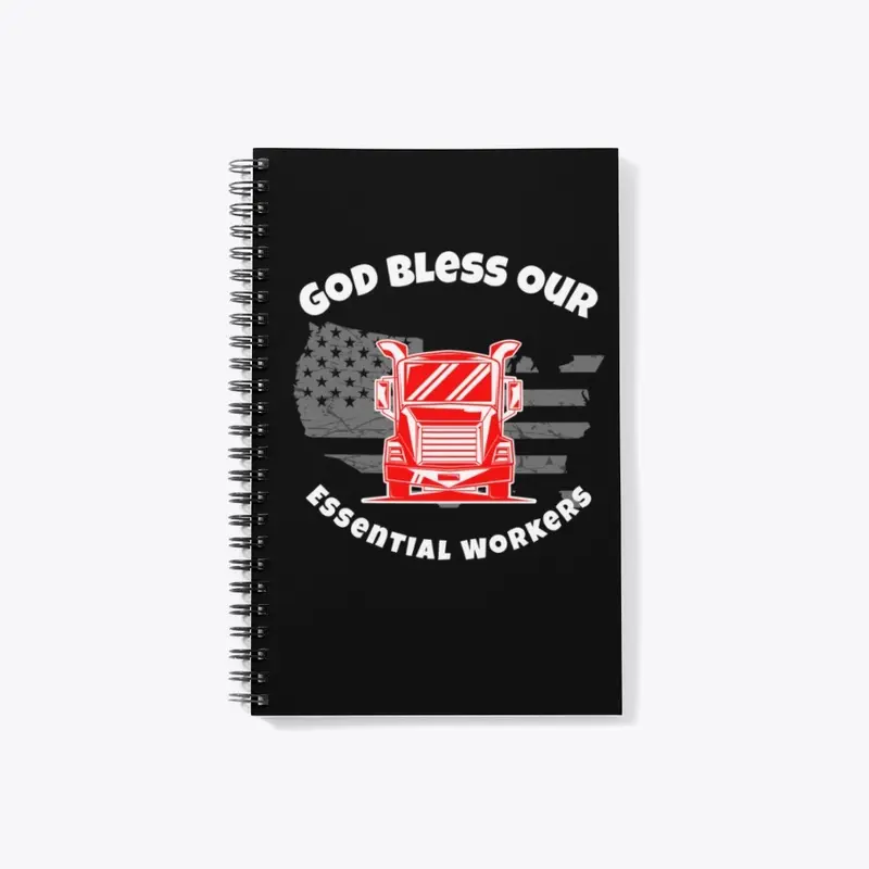 Trucker, God Bless Essential Workers RW