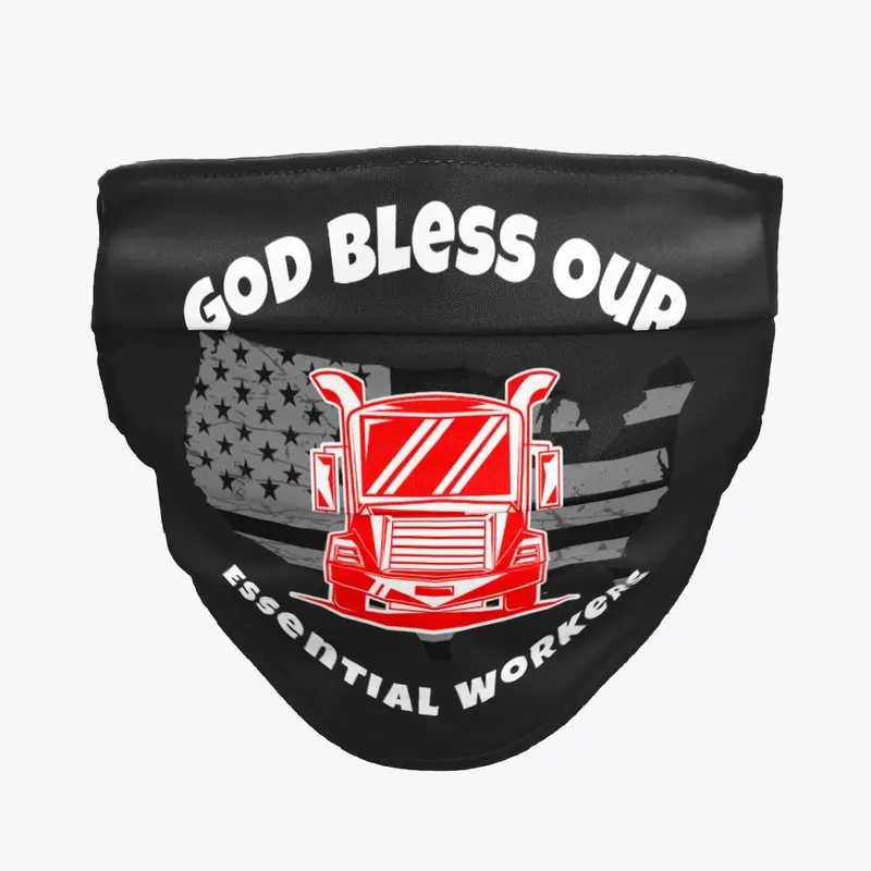 Trucker, God Bless Essential Workers RW