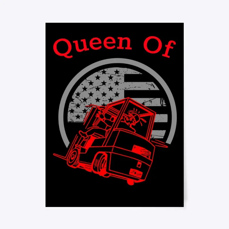 Queen of Forklift Red