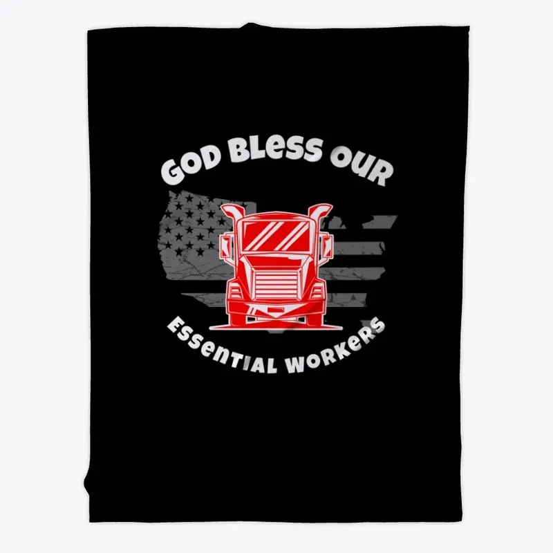 Trucker, God Bless Essential Workers RW